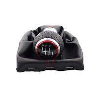 Pomo Palanca de Cambios,Palanca de Cambios Coche Accesorios Para Automóviles MT Gear SHIFT KNOB 6 SPEED GAITER CUBIERTA DE BOTOS PALANCE STICK PEN FIT Uso Apto Para A4 S4 B8 8K A5 8T Q5 8R SLINE 2007-