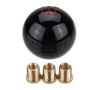 Pomo Palanca de Cambios,Palanca de Cambios Coche Coche Universal 5 Velocidad Manual Bola Redonda Redondea Mando Mando de la Palanca de Bola Hilo(Black)