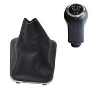 Pomo Palanca de Cambios Para OPEL Para VAUXHALL Para Zafira B 2005 2006 2007 2008 2009 2010 2011 2012 2013 2014/5/6 Perilla Cambio Marchas De Velocidad Con Bota De Cuero Palanca de Cambios Coche(5 Spe