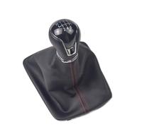 Pomo Palanca de Cambios para Seat para Leon III 3 MK3 2012-2017 / Manual 5 6 Velocidades Pomo Cambio Marchas CochePotencia Palanca CambiosFunda Protectora Palanca de Cambios Coche(6 Speed Red Line)
