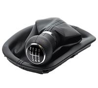 Pomo palanca de cambios y Funda palanca de cambios compatible para VW Passat B5 3B 3BG 2000-2005 - 6 velocidades marchas - con Marco - negro - para transmisión Manual - (A257-2)
