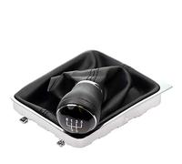 Pomo palanca de cambios y Funda palanca de cambios compatible para VW Passat B7 3C 2010-2014 - 5 velocidades marchas - con Marco - negro cromo - para transmisión Manual - (A261-4)