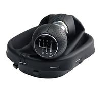 Pomo palanca de cambios y Funda palanca de cambios compatible para VW Touran y Caddy 2003-2015 - 6 velocidades marchas - con Marco - perforado - negro - para transmisión Manual - (A263-5)