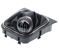Pomo palanca de cambios y Funda palanca de cambios para VW Golf 5 6 Eos para Jetta - 5 velocidades marchas - con Marco - negro - para transmisión manual - fuelle palanca de cambios - (A256-2)