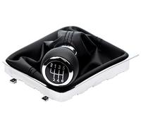 Pomo palanca de cambios y Funda palanca de cambios para VW Passat B6 3C 2005-2011 - 6 velocidades marchas - con Marco - negro cromo - para transmisión manual - fuelle palanca de cambios - (A261-1)