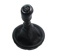 Pomo palanca de cambios y Funda palanca de cambios para VW T5 2003-2015 - 5 velocidades marchas - con Marco - negro - para transmisión manual - caja - fuelle palanca de cambios - (A262-2)