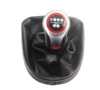 Pomo Palanca para Seat Altea Leon II Toledo III 2004-2012 5/6 Velocidades Perilla De Cambio De Marchas De Cuero PU Palanca Velocidad Coche(5 Speed)