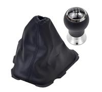 pomo palanca Para Toyota Para Auris 2007-2013 Pomo de Cambio Manual 5 6 Velocidades Palanca Shifter Handball con Cubierta PU Negra(5R-C-Set)