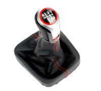 Pomo Palanca para VW para Golf 5 para A5 MK 2004 2005 para Golf 5 para Plus 2004 2005 2006 2007 2008 Perilla De Cambio De Marchas De 5/6 Velocidades Funda Cuero Cabeza Palanca Cambios(6 Speed1)