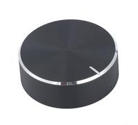 Pomo para aplicaciones de control de volumen compatible con ejes de potenciómetro de 6 mm de diámetro moleteado y soportes estándar de 30 mm (negro)