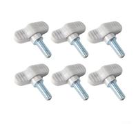Pomo para bicicleta de ejercicio, 6 tornillos de mano de rosca de 5 mm con mango de ciruela, accesorios de equipo de fitness para cinta de correr de bicicleta, color gris