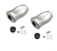 Pomo para DAIWA para SLP WORKS para TATULA para ZILLION para carretes de pesca FUEGO Construcción ABS 32.9 mm x 20.5 mm Grip Pill 15 mm Superior 11.7 mm Inferior (2pcs plata)
