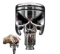 Pomo para palanca de cambios de calavera, diseño de cabeza de calavera, palanca de cambios para coche, estilo esqueleto, pomo de metal resistente, accesorio para interior de coche | para automóviles