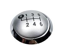 Pomo para palanca de cambios de coche, 5 6 velocidades, emblema, cubierta de repuesto para Toyota para Corolla para RAV4 para AVENSIS (color: 5 velocidades negro) (6 velocidades plateadas)