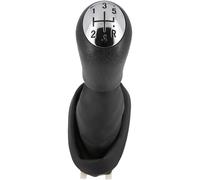 Pomo para palanca de cambios + funda para palanca de cambios de 5 marchas, apto para Dacia Logan 1, 2004 - 2013, Plug & Play, funda para palanca de cambios de coche, con marco, color negro