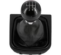 Pomo para palanca de cambios + funda para palanca de cambios de 6 marchas, apto para VW Golf 5 + 6, 2003 - 2016, Plug & Play, funda para palanca de cambios de coche, con marco, color negro