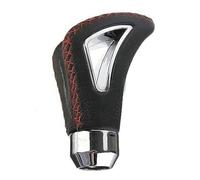 Pomo para palanca de cambios para coche, piel sintética, color negro y rojo, universal, tuning