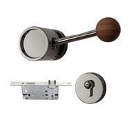 Pomo para puertas interiores con cerradura | Para privacidad silenciosa sin llave | Tirador con cerradura para interiores | Para baño, dormitorio, entrada interior casa