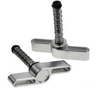 Pomo plegable de aleación de aluminio para manillar de bicicleta estilo Brompton, diseño de agarre ergonómico, tamaño compacto de 5 cm para un fácil almacenamiento (plateado)