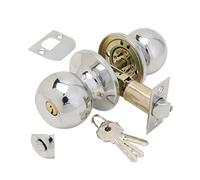 Pomo Puerta Wolfpack Con Llave Con Condena Cromado Para Entrada