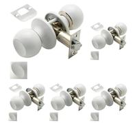 Pomo Puerta Wolfpack Sencillo Blanco Para Pasillo (Paquete de 5)