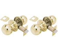 Pomo Puerta Wolfpack Sencillo Latonado Para Pasillo (Paquete de 2)