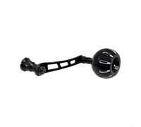 Pomo redondo de metal atornillado con brazo basculante único para Fuego para Taula para Exceler para Caldia para Prorex para carretes Certate 4000 y inferiores (38 mm negro plateado)