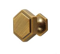 Pomo redondo para gabinete con acabado metálico para uso en cajones de cocina y tocadores de baño con base estética limpia y resistente (7628 x 2)