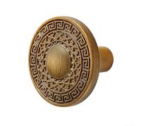 Pomo redondo para gabinete con acabado metálico para uso en cajones de cocina y tocadores de baño con base estética limpia y resistente (7520 x 2)