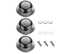 Pomo Tapa Olla, 3 Piezas Manija para Tapa de Olla Manija de Perilla de Tapa de Olla Universal Pomo de Tapa de Acero Inoxidable para Olla para Manijas de Tapadera Utensilios de Repuesto