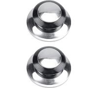 Pomo Universal Para Tapadera de Sartén y Olla 65mm - Tirador de Tapa Cacerola Aluminio + PVC - Pack de 2