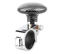 Pomo universal para volante de coche, de fibra de carbono, para volante de coche, con mango de asa para volante de coche, camión, tractor (fibra de carbono)