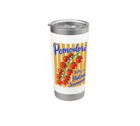 Pomodori Italian Summer Tomato Lover Italy Cuisine Foodie Vaso térmico de acero inoxidable de doble pared