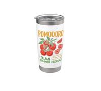 Pomodoro Italian Summer Produce Tomato Garden Italy Vaso térmico de acero inoxidable de doble pared