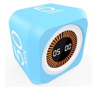 Pomodoro - Temporizador visual giratorio de 5, 25, 10, 50 minutos preestablecido + cuenta regresiva personalizada, temporizador de cubo de productividad de escritorio con sensor de gravedad, cubierta