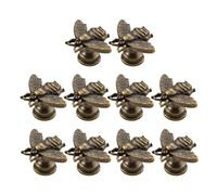 Pomos Cajones 10 Uds. Tiradores De Cajón, Perilla De Puerta De Armario, Manija De Armario De Abeja, Perillas De Tocador De Aleación, Perillas Decorativas Con Orificios For Gabinete Vintage(3x3cm)
