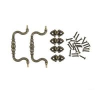 Pomos de bronce antiguo para gabinete, 2 tiradores de puerta de arco con tornillos para una fácil instalación