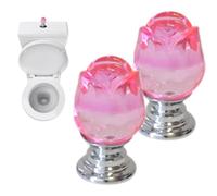 Pomos de cajón de rosas | Pulsador de botón de inodoro | Exquisito botón de presión de tanque de inodoro en forma de rosa | Botón de inodoro de flores | Accesorios de inodoro para lavandería, inodoro
