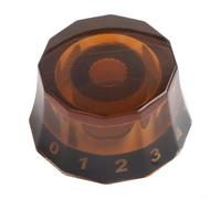 Pomos de control de velocidad de guitarra multicolor para guitarra eléctrica, perilla de volumen y tono, diámetro inferior de 26 mm, 13,8 mm de altura, 6 mm Ce (marrón)