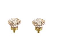 pomos de cristal para puertas, Paquete de 6 manijas de cristal de huevo de paloma, puerta de armario dorada, perilla de latón for cajón, manija de cobre puro, cubo-transparente ( Size : Stamens Champa