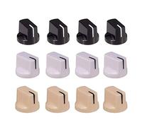 Pomos de guitarra puntero redondo Volume&Tone Control Perillas Amplificador Tapas para Guitarras Eléctricas 12PCS