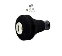 Pomos de mango de carrete de pesca con agarre de EVA, 8 8 g, estilo cebo giratorio compatible con tamaños de eje cercanos a 27 mm, viene con tornillos, rodamientos y juntas (plateado)