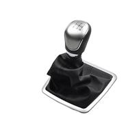 Pomos de Palanca de Cambios Manual, Gear Knob, Perilla de Cambio de Marchas, Gear Stick para Focus 2 MK2 FL C-MAX 2006-2011 MK3 4 7 Galaxy-5 Speed Silver Cover