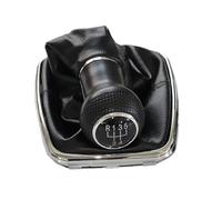 Pomos de palanca de cambios Para Golf 4 IV MK4 Para GTI R32 Para Bora MT 12mm 5/6 Velocidades Perilla Palanca Cambios Coche Palanca Cambios Gaitor Boot Pomo Cambio(5 Speed black line)