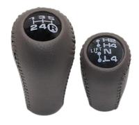 Pomos de Palanca de Cambios Para Mondeo MK4 Para Focus MK2 MK3 Para C-Max Para S-Max I II Para Kuga MK2 MK3 Funda Cuero Pomo Cambio Marchas 1798600(Pair gray)