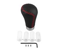 Pomos de Palanca de Cambios Universal Perilla de Cambio W / 4 Adaptadores para Perilla de Cambio de Velocidad de Camión de Coche(Rojo)