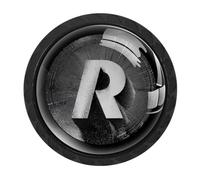 Pomos de puerta de armario con letra R, paquete de 4 manijas redondas de 35 mm para armario, cajón, armario, muebles