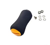 Pomos ligeros de mango de carrete de pesca de EVA con junta de rodamiento para eje Daiwa de 27 mm, pieza de repuesto compatible con Shimano, negro (dorado)