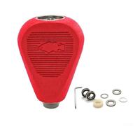 Pomos modificados de carrete de pesca EVA para DAIWA-Antares, Tatula 300, DRT CQ200 - Compatible con Exence, Stradic-Series, 50,5 x 35 mm, incluye llave hexagonal y rodamientos (gris rojo)