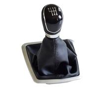 Pomos Palanca Cambio Para Ford Para Focus 2 MK2 FL Para C-MAX 2006-2011 MK3 MK4 Para Galaxy Manual 5/6 Velocidades Pomo Cambio Palanca Cambios Funda Cuero(Blakc-6Speed-Big)